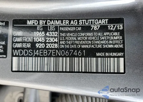 2014 Mercedes-Benz Cla 250 из США, поврежденный, VIN WDDSJ4EB7EN067461